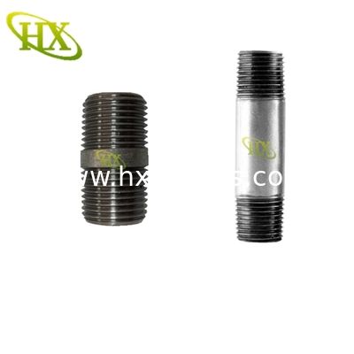 TOE Welded pipe nipple black one side thread barrel nipple   | China Factory -Cangzhou Hongxin