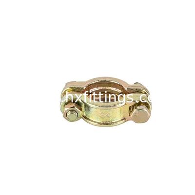 1/2-12" pipe clamps plated iron material double bolt hose clamp
