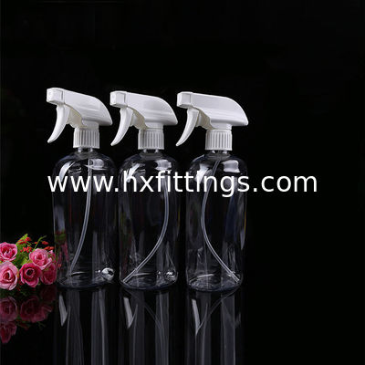 kitchen toilet bottle plastic cleaner 500ml round PET bottle with trigger spray