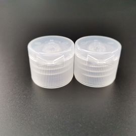 20/410 Plastik PP transparente klare Farbe Gurtverschluss Flip Top Kappen Deckel Schraubkappen für Desinfektionsmittelflasche fournisseur
