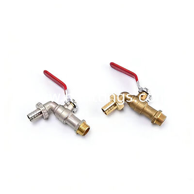 Großhandel OEM Moderner vernickelter 1/2 BSP/NPT-Gewinde wandmontierter Waschmaschinenhahn aus Messing | Langlebig und auslaufsicher