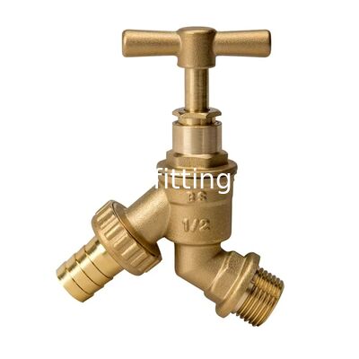 Wasserhahn-Schlauchverschraubung für den Außenbereich, modern, 1/2 Zoll BSP, Kompressionswandplatte, Winkelstück, 15 mm, Kupferrohr, einzelne Lasche, Wasserhahn, Waschmaschine